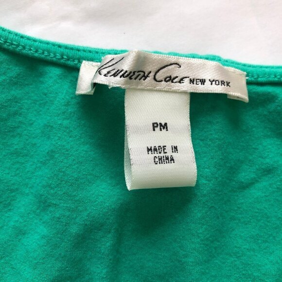 KENNETH COLE Green Knotted Bodice Tee PM EUC - Picture 5 of 7